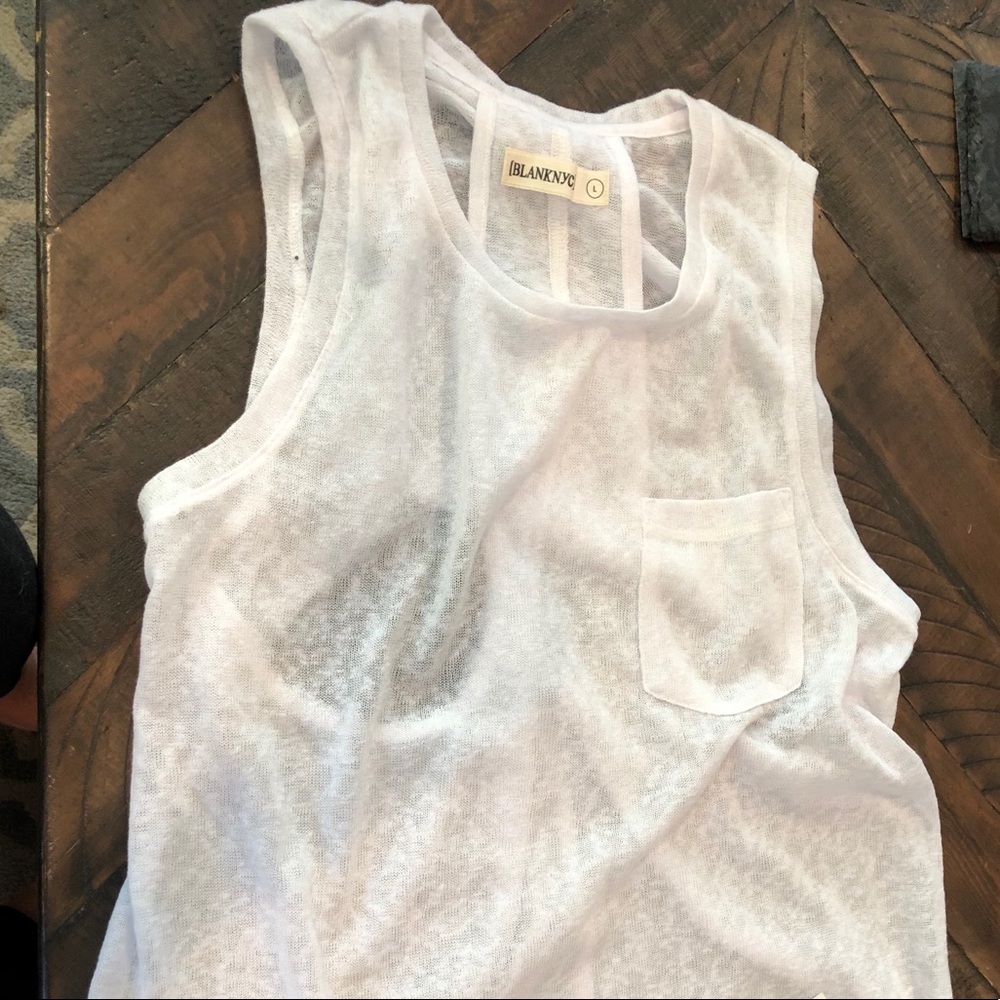 White sweater tank top